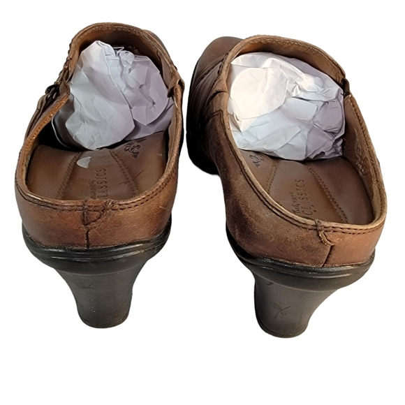 Earth Spirit Claasic Emma Leather Upper Brown Clog Women's Size 8 - Picture 16 of 16
